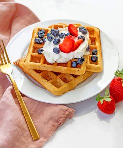 Sweet waffles And Berries paint by number