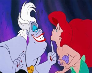 The Little Mermaid And Ursula paint by number