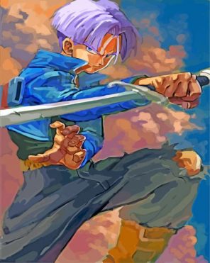 Trunks Dragon Ball Z Anime paint by number