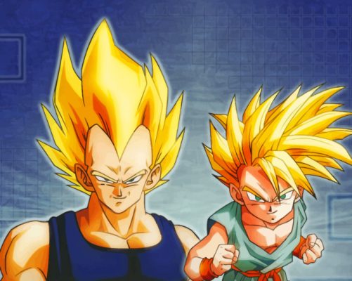 Vegeta And Trunks Dragon Ball Fighters paint by numbers