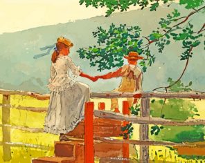 Winslow Homer On The Stile paint by number