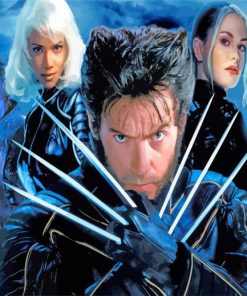 X men Movie paint by number
