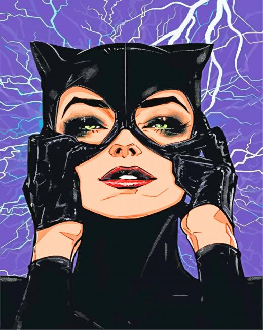 aesthetic cat woman paint by numbers