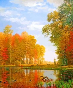 albert bierstadt autumn woods paint by number