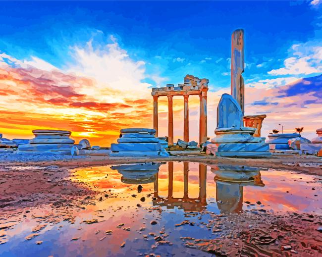 Antalya Apollon Temple paint by number