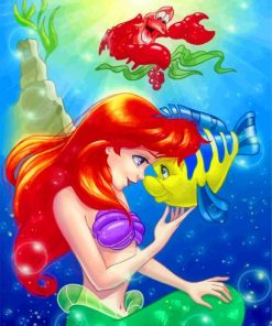 Ariel And Sebastian paint by numbes