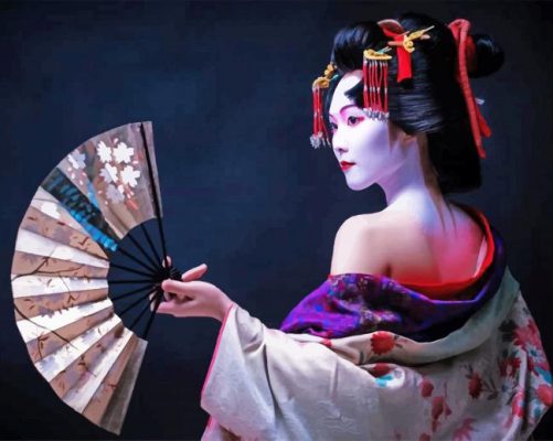 Asian Geisha paint by numbers