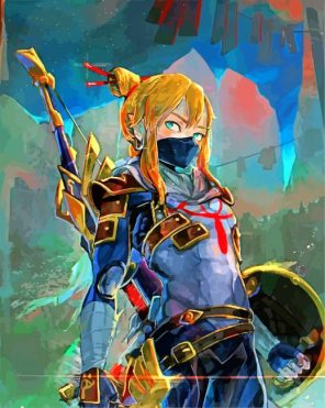 Breath Of The Wild Sheik paint by numbers
