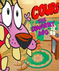 courage the cowardly dog Cartoon paint by number