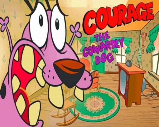 courage the cowardly dog Cartoon paint by number