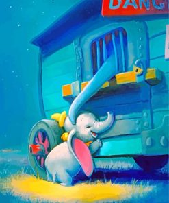 cute dumbo animation paint by numbers