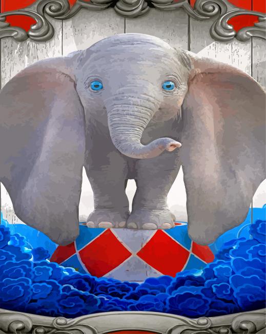 cute dumbo paint by number
