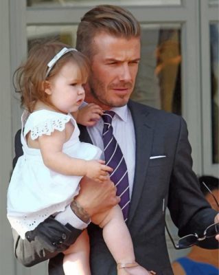 David Beckham And Harper paint by numbers