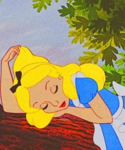 Sleepy Alice In Wonderland paint by numbers