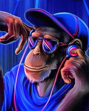 Dj Monkey paint by numbers