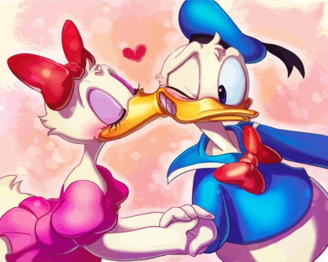 Donald And Daisy Duck paint by numbers