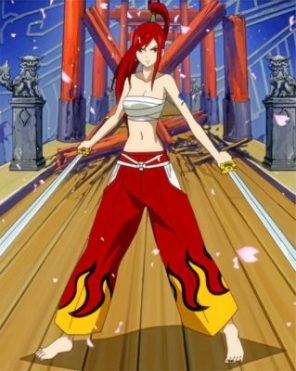 Erza Scarlet paint by numbers