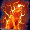 Fire Wolf paint by numbers
