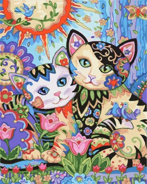 floral-cats-paint-by-numbers