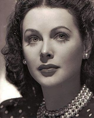 Black And White Hedy Lamarr paint by numbers