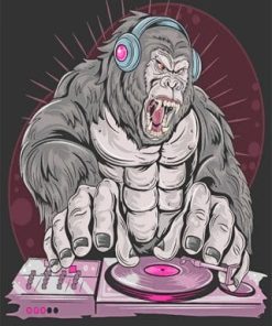 Gorilla DJ Music Party Paint by numbers