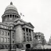 Idaho State Capitol Black and White paint by numbers