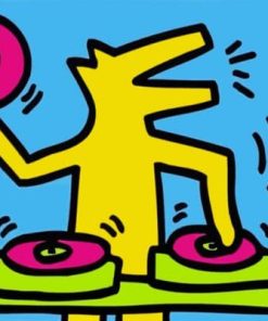 DJ Keith Haring paint by numbers