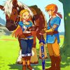 Link And Princess Zelda paint by numbers