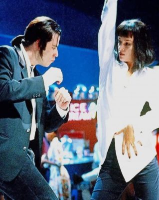 Mia Wallace And Vincent Dancing paint by numbers