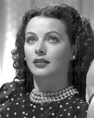 Monochrome Hedy Lamarr paint by numbers