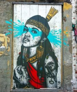 Native Woman Banksy paint by numbers