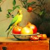Pomegranate And Parrot paint by numbers