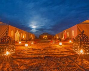 Night Lights In A Saharan Camp paint by numbers