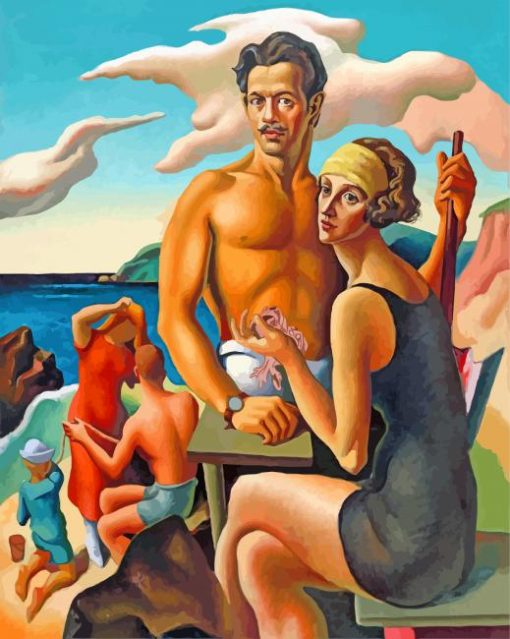 self portrait with rita thomas hart benton paint by number