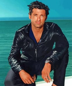 Stylish Patrick Dempsey paint by numbers