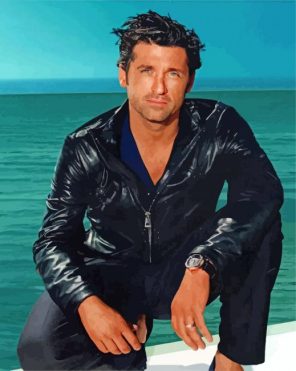 Stylish Patrick Dempsey paint by numbers