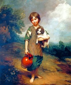 The Cottage Girl Gainsborough paint by number