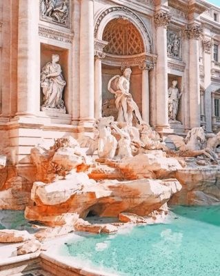Trevi Fountain Rome Italy paint by numbers