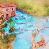 Tuscany Hot Springs Saturnia Paint by numbers
