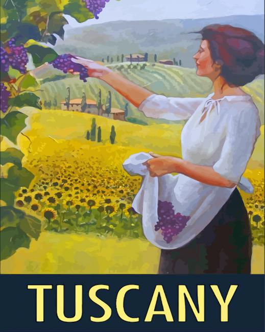 Woman In Tuscany paint by numbers