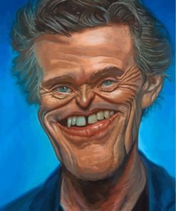 Willem Dafoe Caricature paint by number