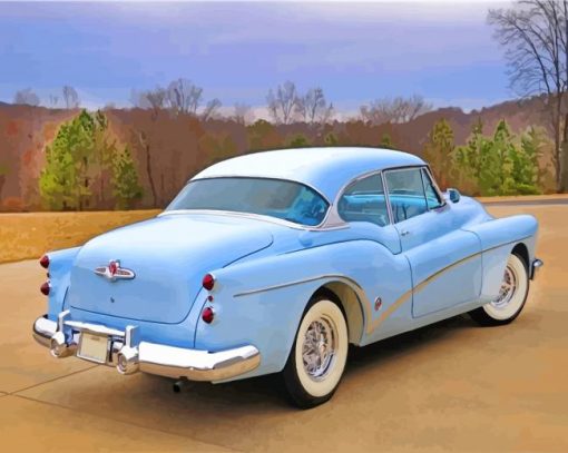 Blue 1953 Buick Skylark Vintage Car-paint-by-number