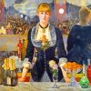 At Bar At The Folies Bergere By Manet paint by numbers