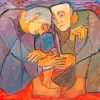 Abstract Old Couple Art paint by numbers