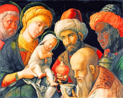Adoration Of The Magi By Mantegna paint by numbers