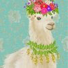 Alpaca With Flowers paint by numbers