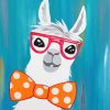 Alpaca With Glasses paint by numbers