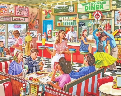 American Dinner paint by numbers