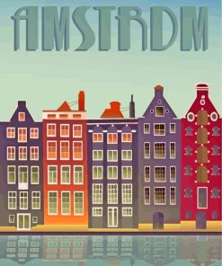 Amsterdam Buildings paint by numbers