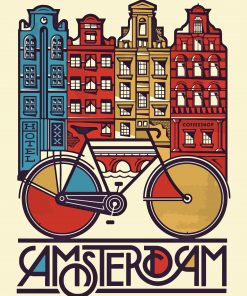 Amsterdam Illustration Poster paint by numbers